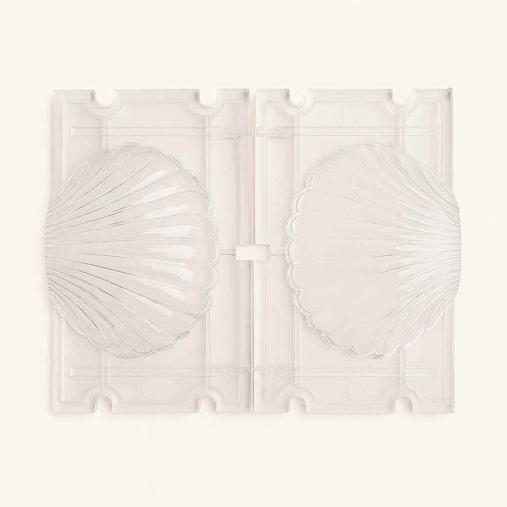 Scallop Shell Plastic Mould | Two-Piece Design | For Coastal Candles & Soaps