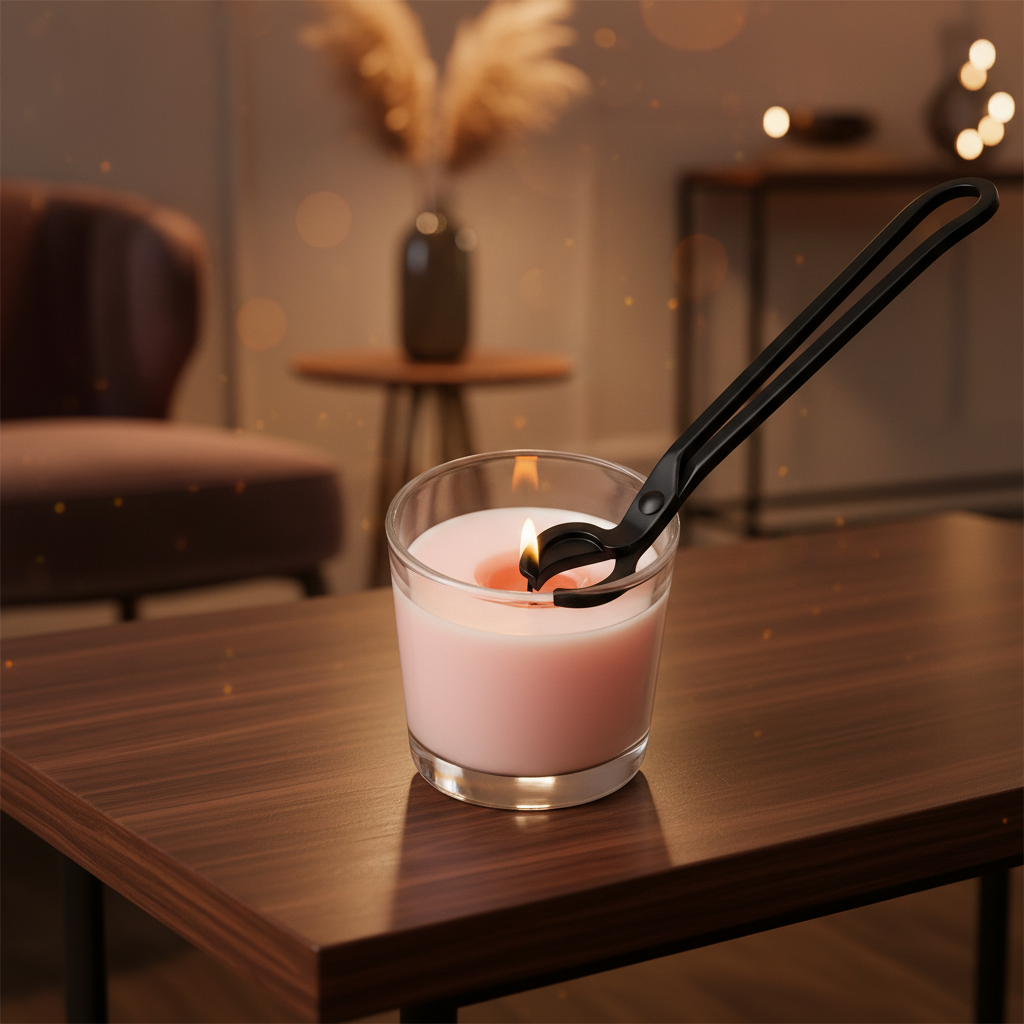 Matte Black Candle Wick Trimmer | Essential for Clean, Long-Lasting Burn