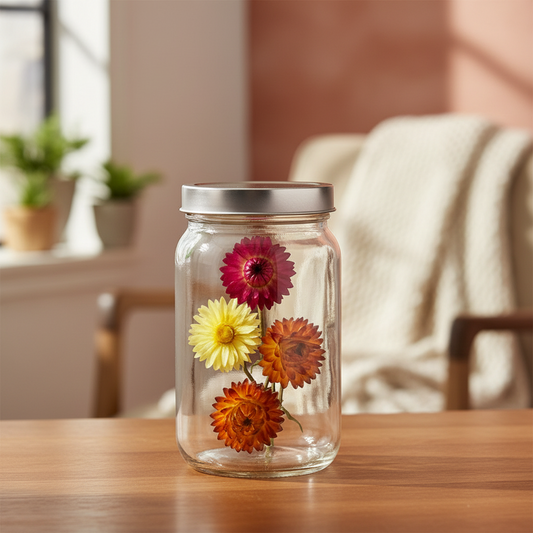 Dried Helichrysum Flower Heads (Strawflowers) | Vibrant Craft Decor