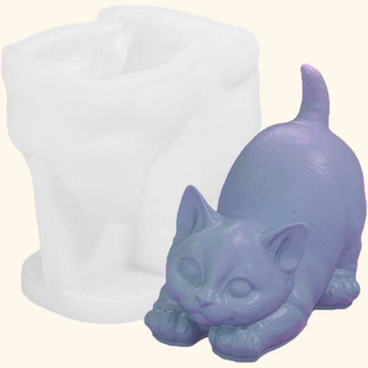 Sitting Cat Silicone Mould | Adorable, Detailed Animal Figure