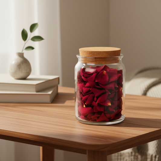 Dried Deep Red Rose Petals | Romantic, Luxurious Botanical Decor