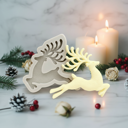 Reindeer / Deer Silicone Mould | Intricate Festive & Nature Design