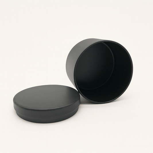 Matte Black Aluminum Tin | Sleek, Modern & Travel-Friendly