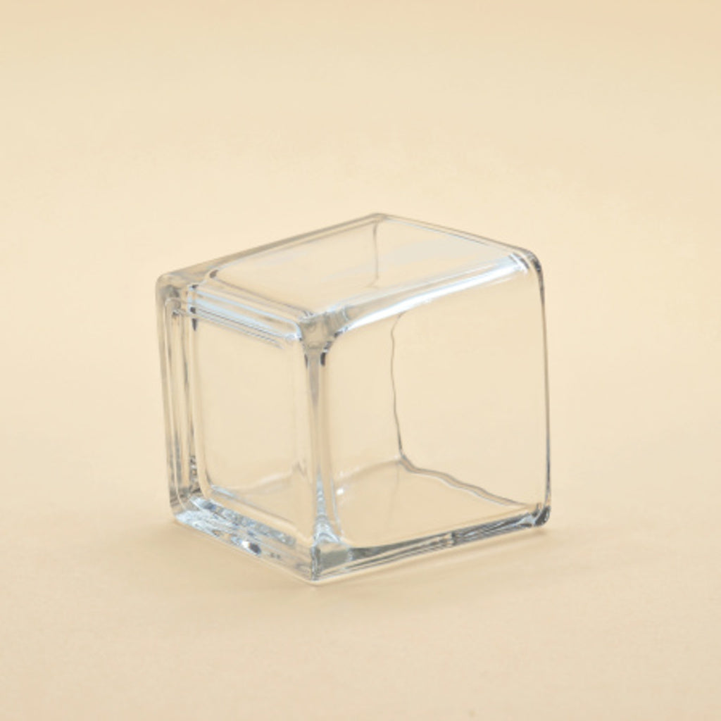 Clear Cube Glass Candle Container | Sleek, Contemporary & Geometric