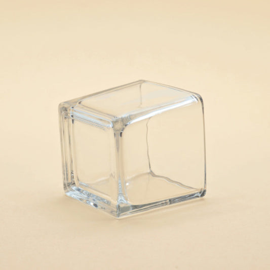Clear Cube Glass Candle Container | Sleek, Contemporary & Geometric