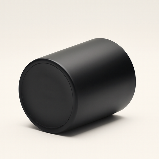 Matte Black Glass Candle Vessel | Sleek, High-Impact Luxury
