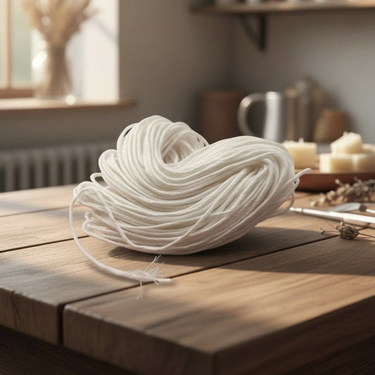 Premium Braided Cotton Wick | Self-Trimming, Clean Burning & Universal