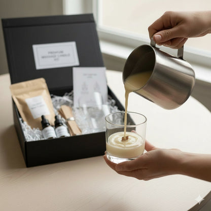 DIY Luxury Massage Candle Kit | Coconut Wax, Wood Wicks & Spa Scent