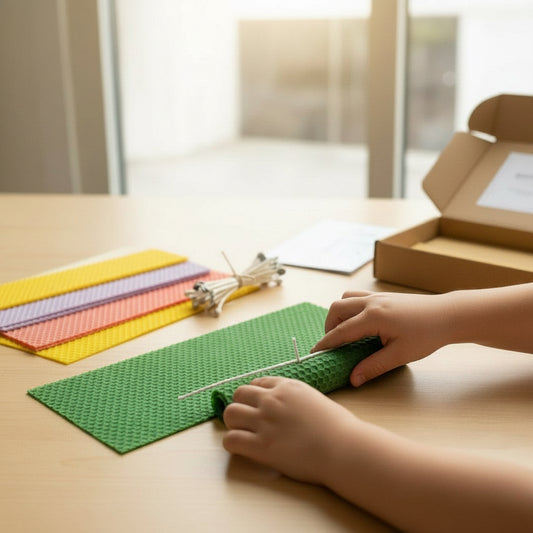 DIY No-Melt Rolled Beeswax Candle Kit | Fireless Crafting & Natural Foundation