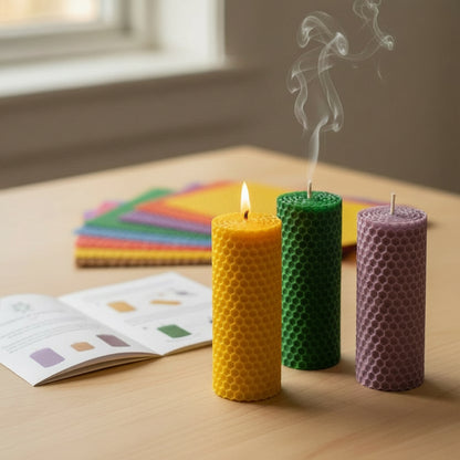 DIY No-Melt Rolled Beeswax Candle Kit | Fireless Crafting & Natural Foundation
