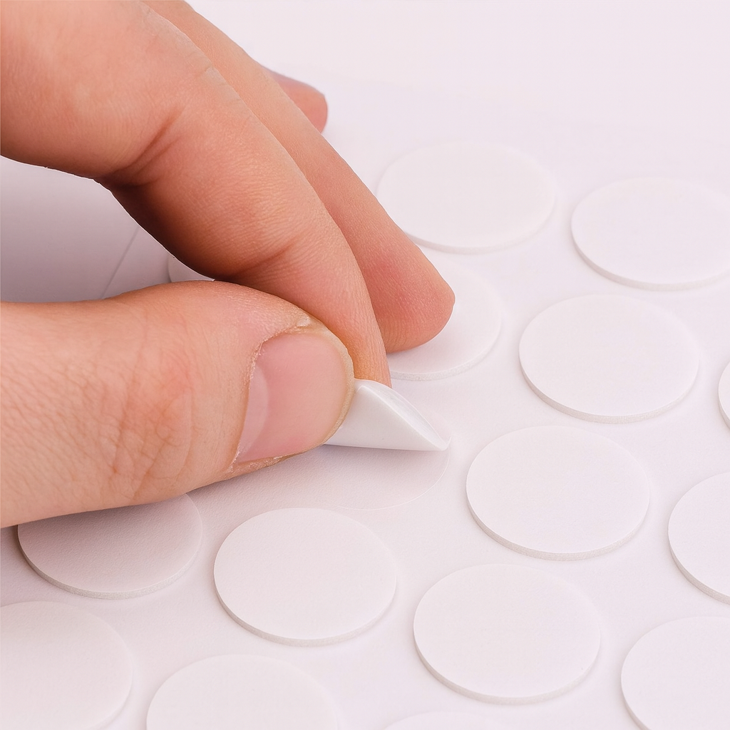 Double-Sided Round Adhesive Dots | Heat-Resistant Wick Stickers (200 Pcs)