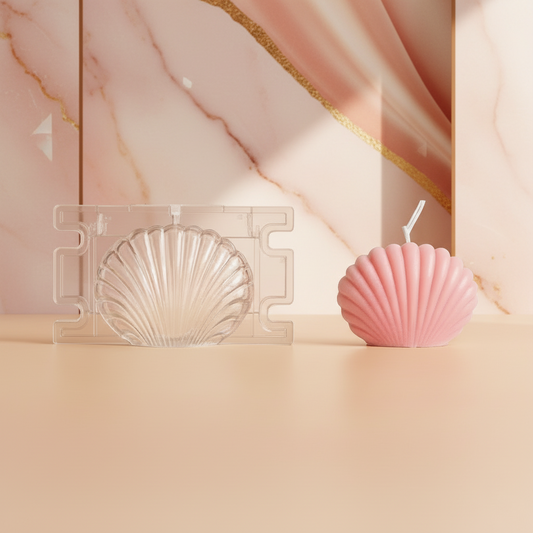 Scallop Shell Plastic Mould | Two-Piece Design | For Coastal Candles & Soaps