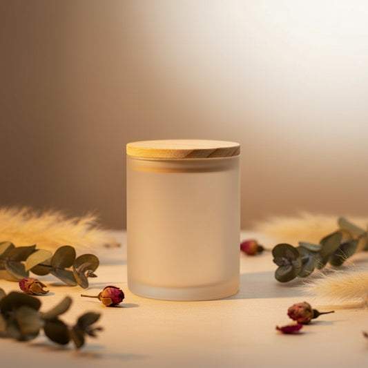 Frosted Glass Candle Vessel | Soft Diffusion & Minimalist Luxury